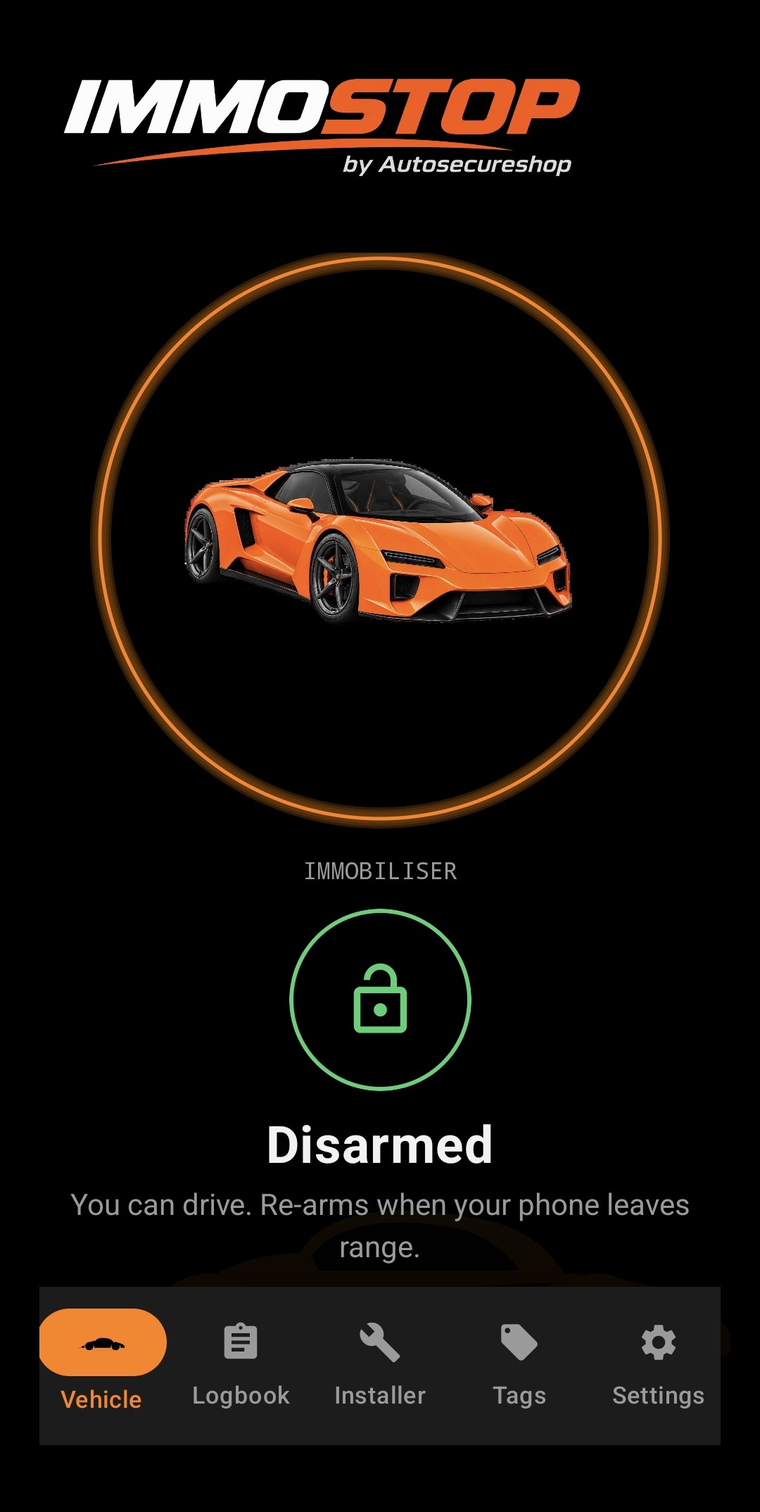 IMMOSTOP app — Disarmed